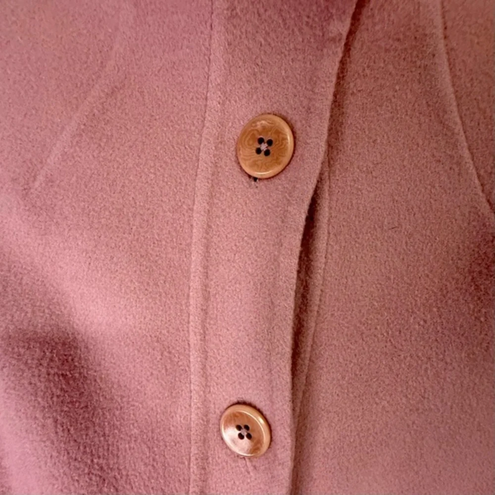 Linda Allard‎ Ellen Tracy Coat Petite 4 Blush Pink Button Front 100% Wool Jacket